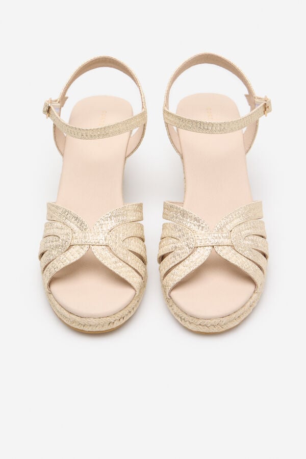 Cortefiel Sand&aacute;lia cunha metalizada Dourado