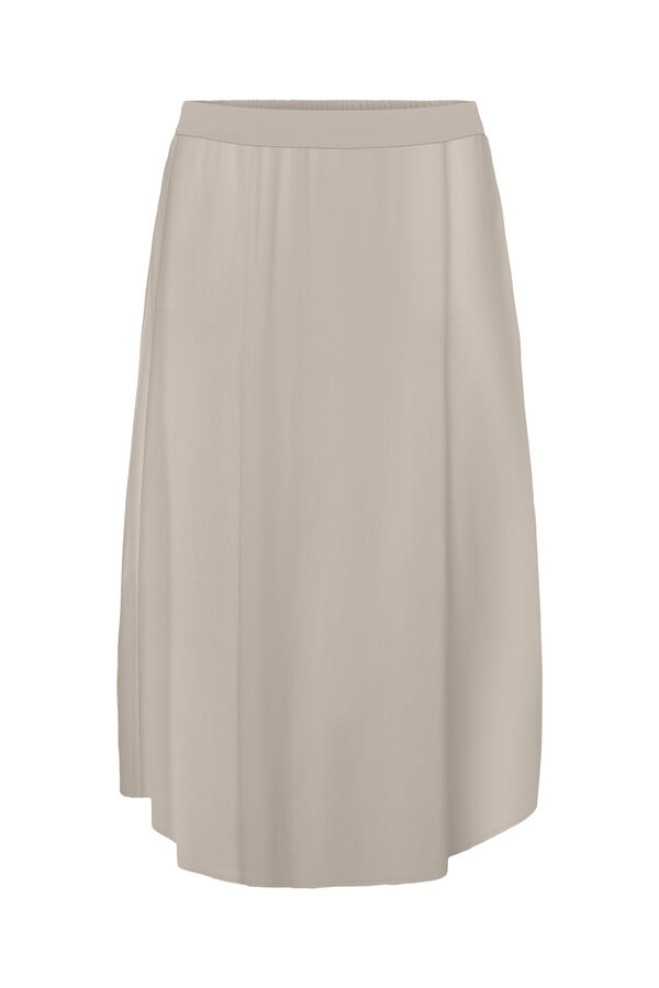 Vero Moda Curve Saia de linho 7/8 tamanho grande Tostado