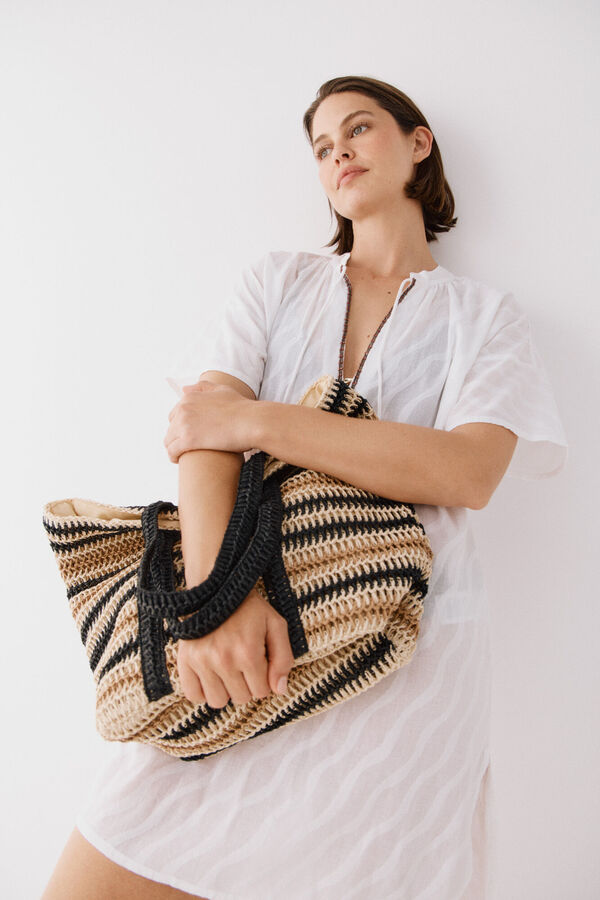 Cortefiel Bolso shopper rayas Multicolor