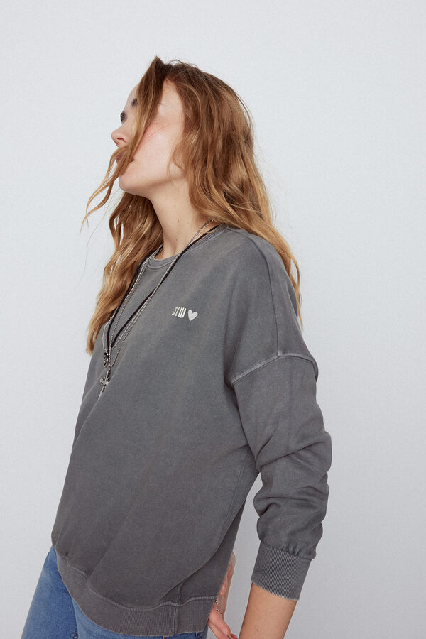 Slowlove Sudadera gris amplia Gris