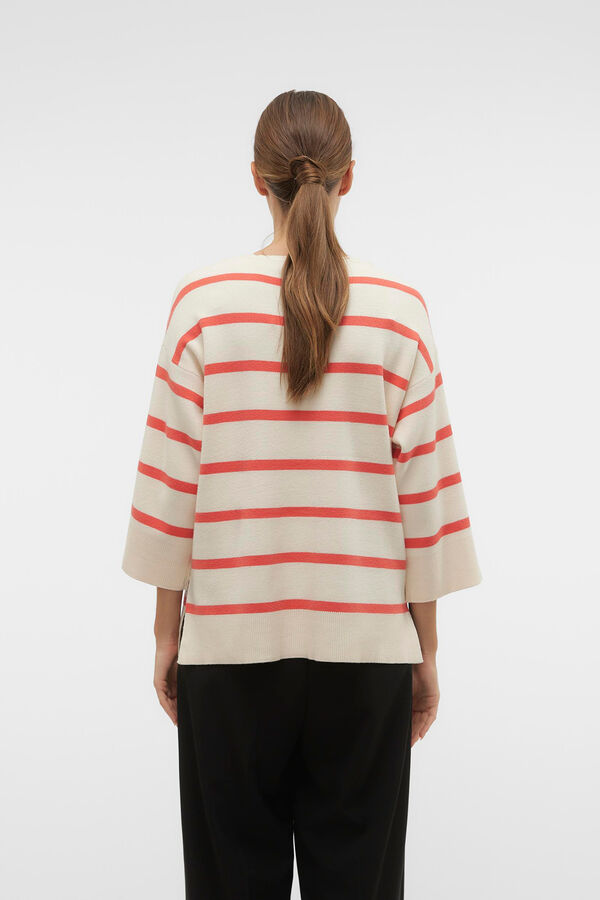 Vero Moda Camisola de malha manga 3/4 Cinzento