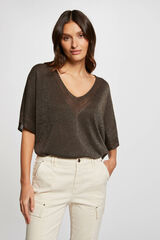 Morgan Camisola decote em V manga curta Verde