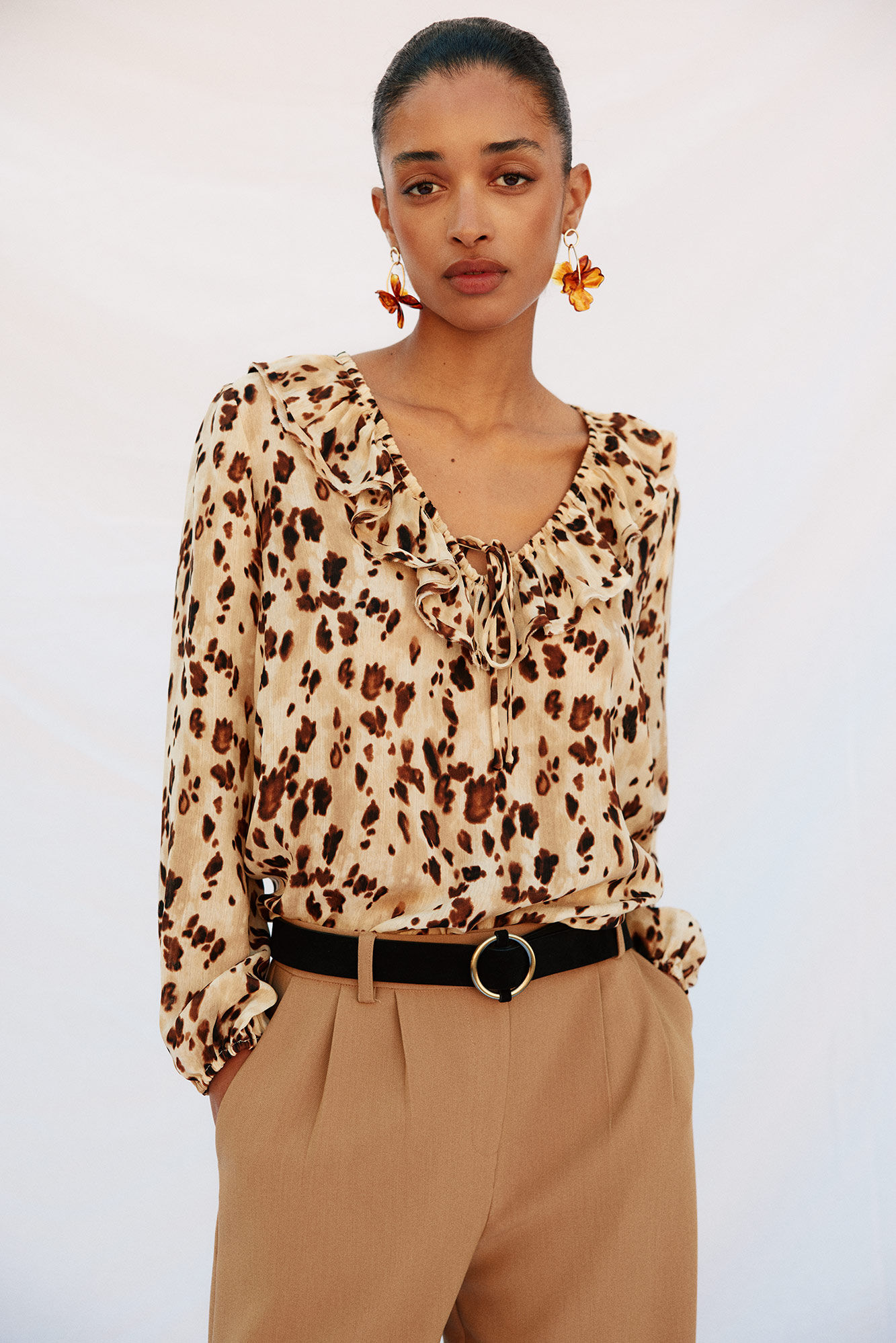 Cortefiel Blusa folhos