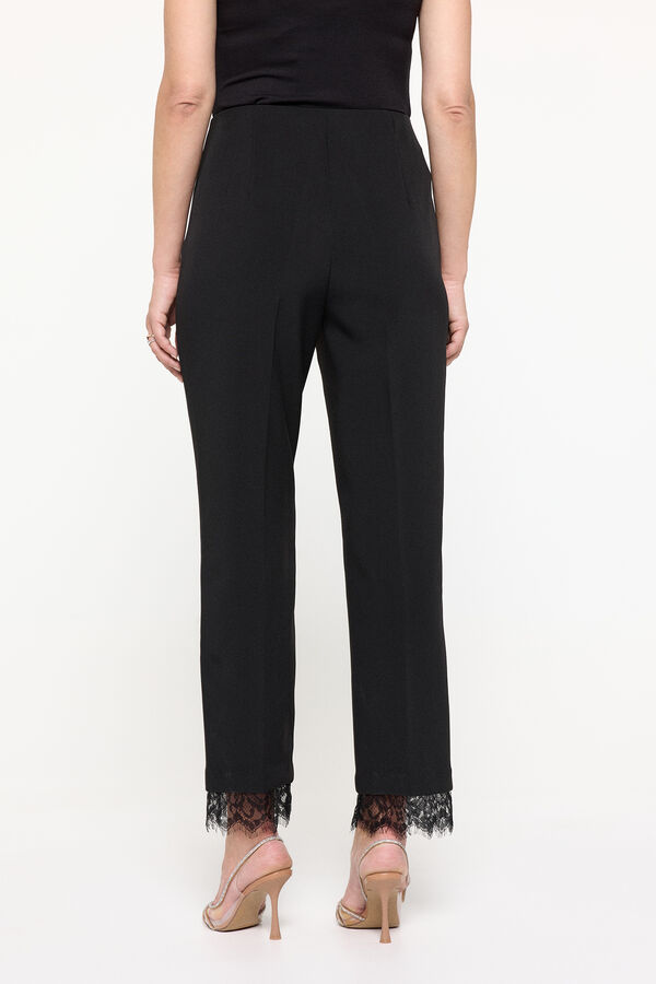 Vero Moda Pantal&oacute;n largo con encaje Negro