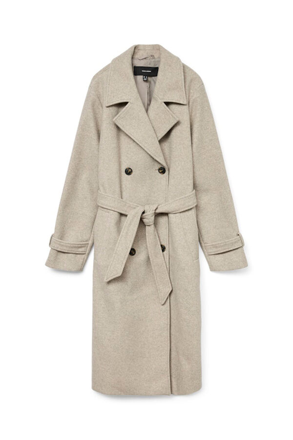 Vero Moda Abrigo de pa&ntilde;o manga larga Beige