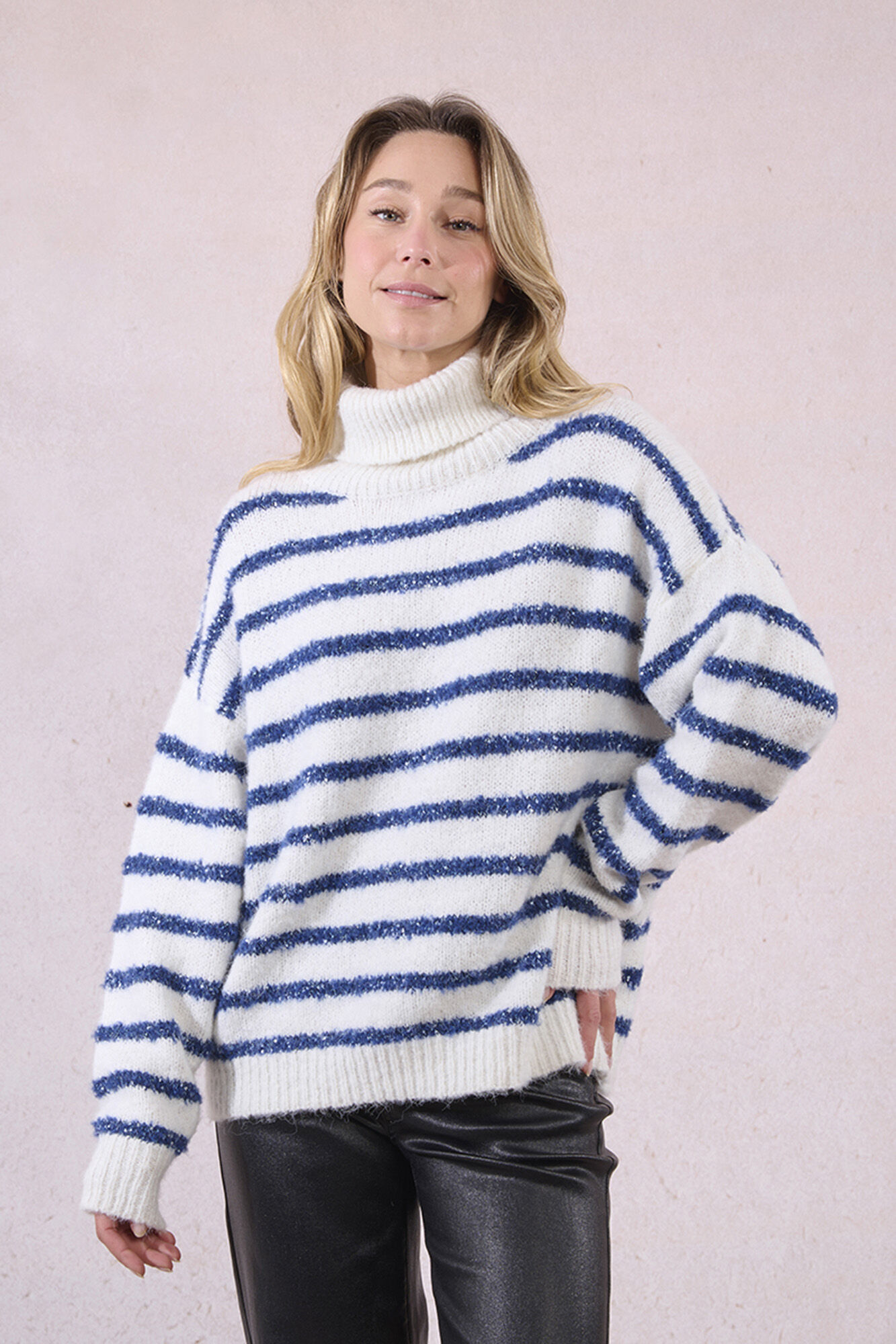 Molly Bracken Jersey de manga larga estampado rayas