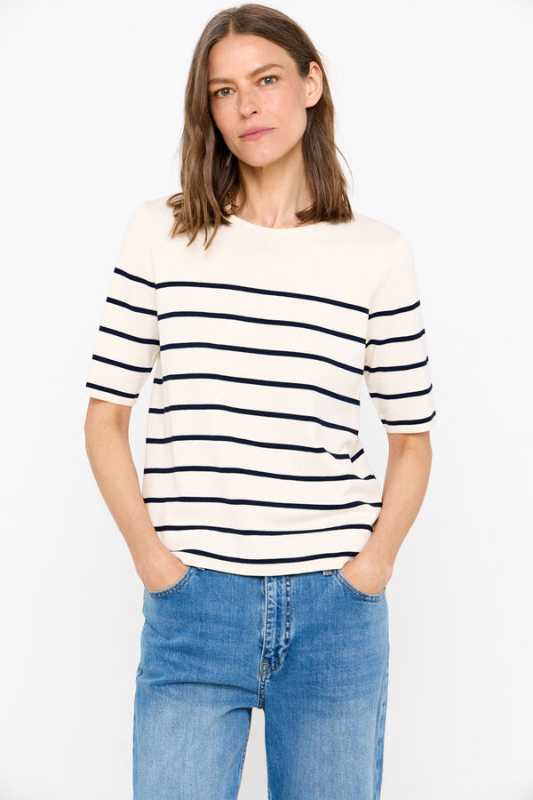 Cortefiel Camisola manga curta Ecru