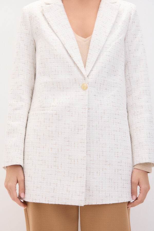 Cortefiel Blazer xadrez Ecru