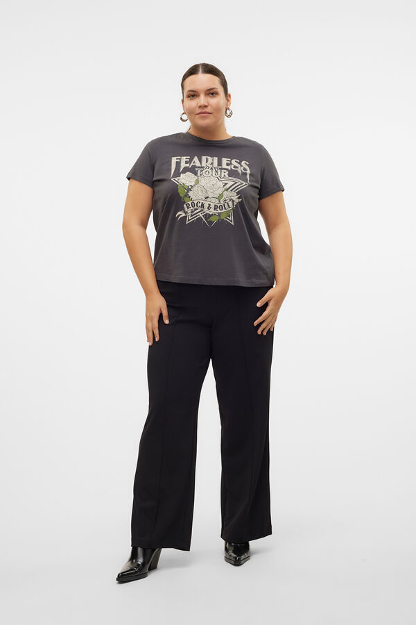 Vero Moda Curve T-shirt grande Cinzento