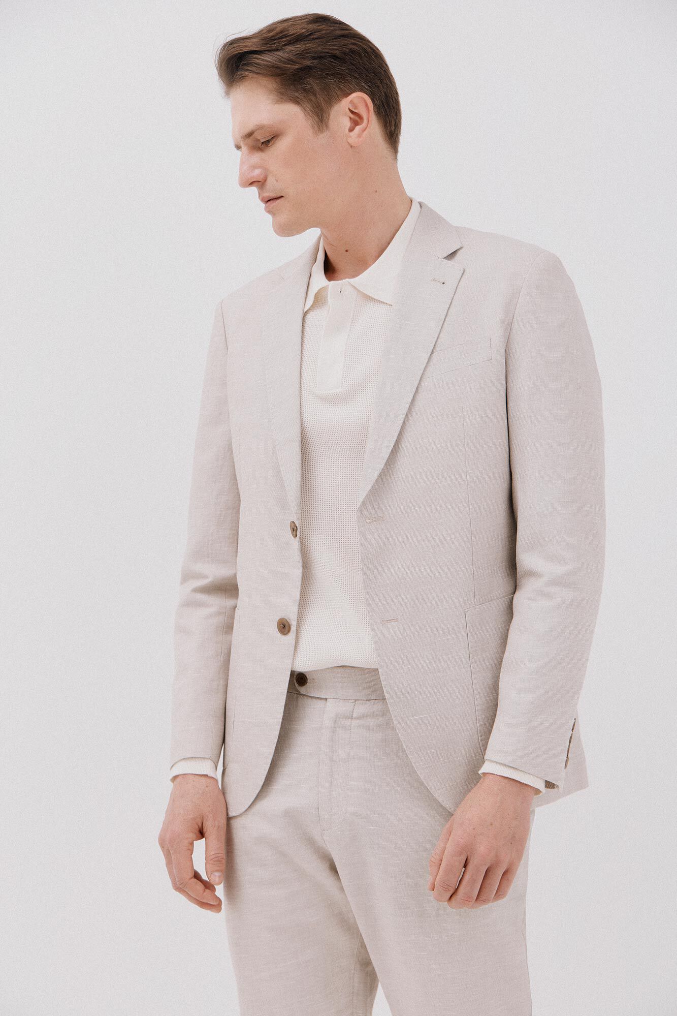 Cortefiel Blazer de algod&atilde;o e linho