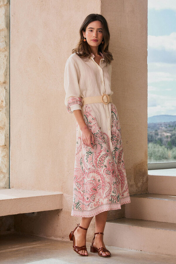 Pol&iacute;n Et Moi Vestido camisero Basilia Beige