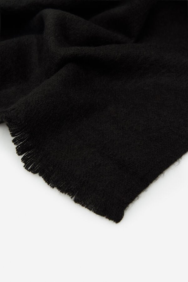 Cortefiel Bufanda punto lisa b&aacute;sica Negro