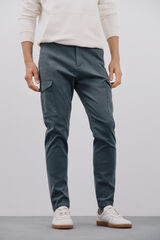 Cortefiel Pantal&oacute;n cargo tapered fit Gris