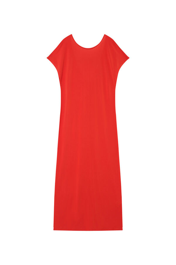 Grace & Mila Vestido largo b&aacute;sico en modal Rojo
