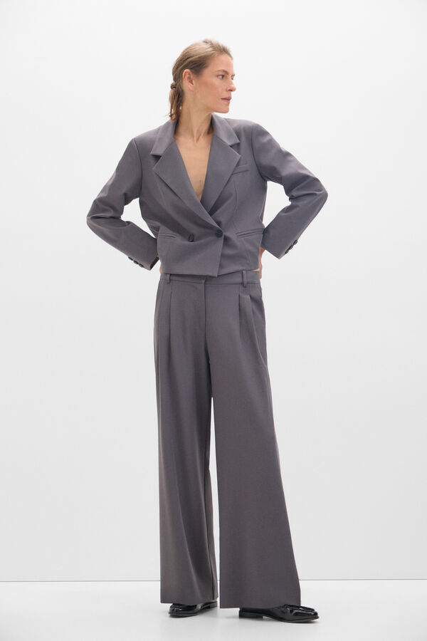 Cortefiel Cal&ccedil;a pin&ccedil;as largo Cinzento