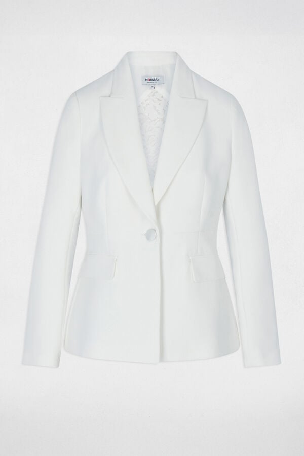 Morgan Chaqueta entallada de encaje Blanco