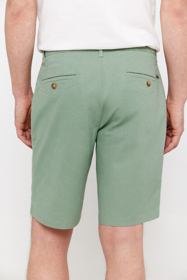 Cortefiel Bermudas chinos estampadas Verde