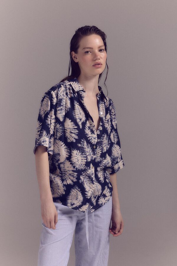 Slowlove Camisa estampado tie dye Estampado azul