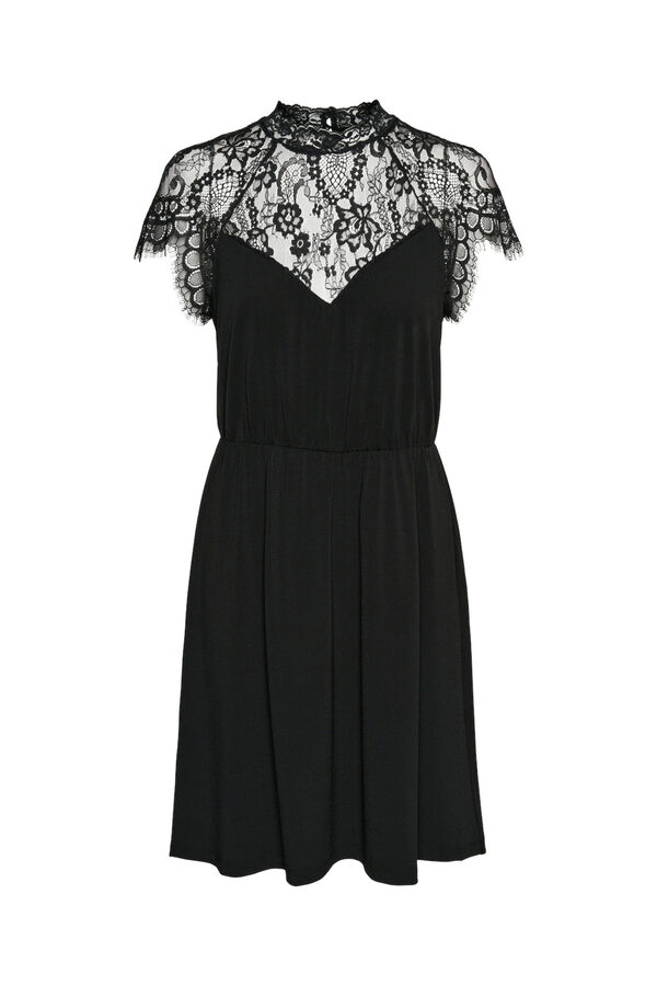 Vero Moda Vestido curto com renda  Preto