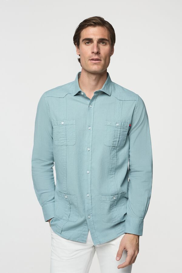 Williot Camisa Guayabera Azul
