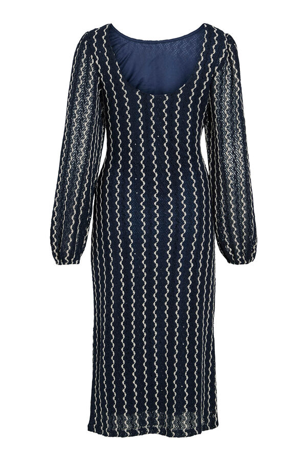 Vila Vestido estampado com lantejoulas Azul