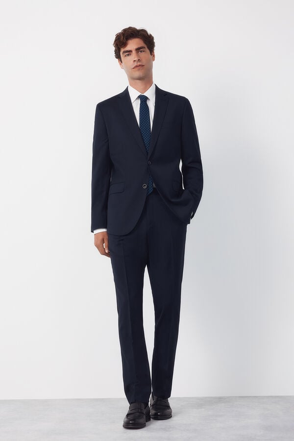 Cortefiel Blazer de fato liso COOLMAX&reg; Azul