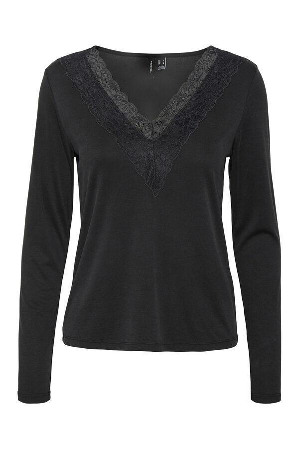 Vero Moda Jersey con encaje Negro
