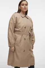 Vero Moda Curve Gabardina larga talla grande Verde