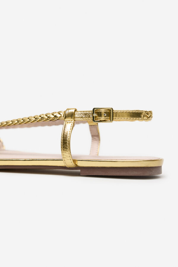 Cortefiel Sand&aacute;lia tran&ccedil;ada Dourado