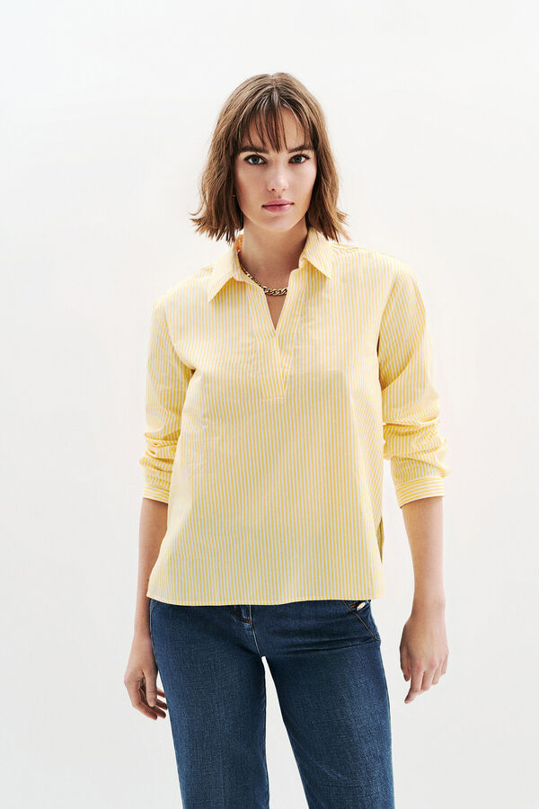 Caroll Blusa Camille Estampado amarillo