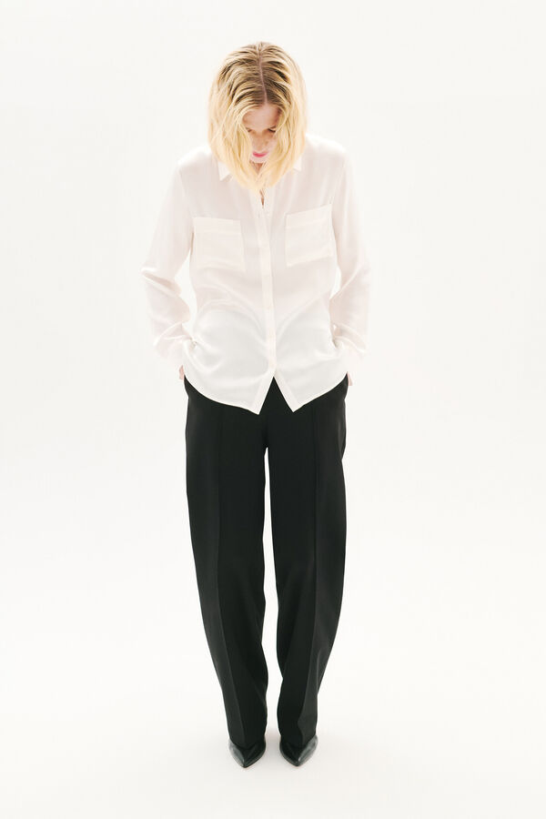 Caroll Camisa 100% seda Ecru