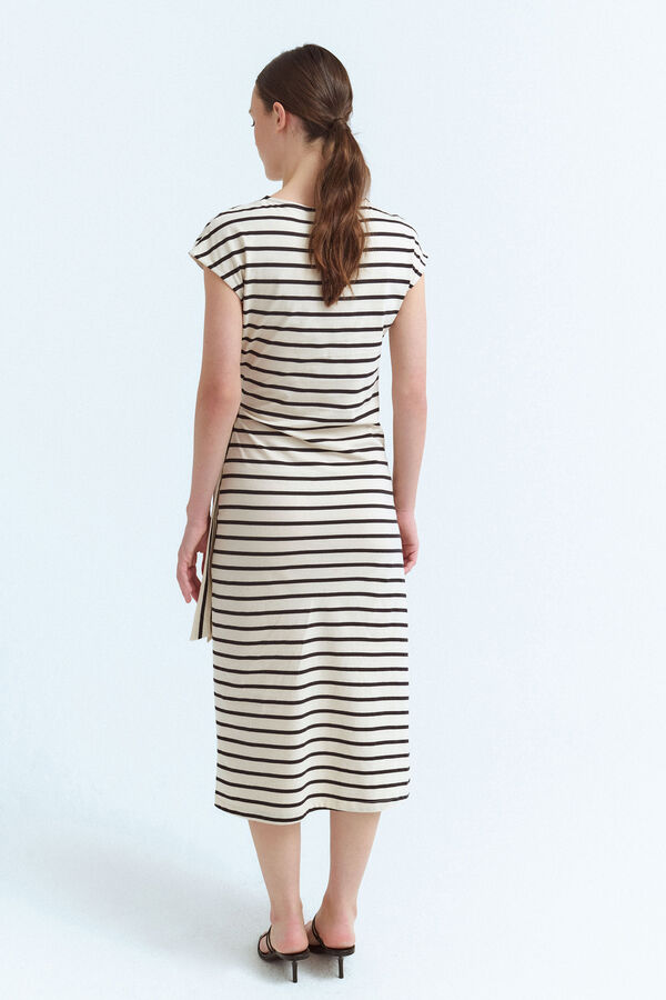 Vila Vestido midi de algod&oacute;n org&aacute;nico Gris