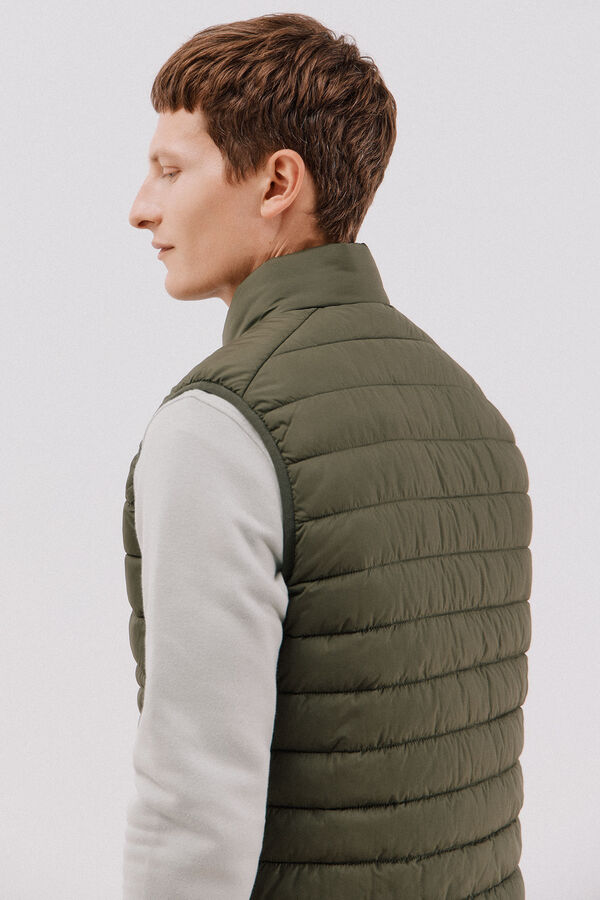 Cortefiel Chaleco acolchado ultralight Kaki