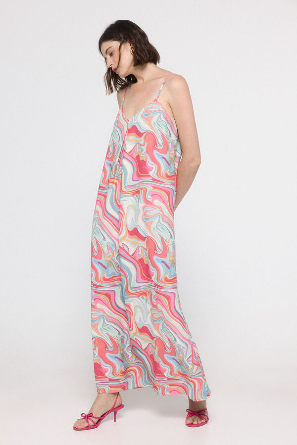 Vero Moda Vestido midi tirantes Gris