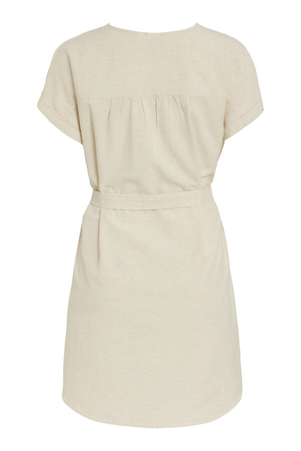 Vila Vestido curto camiseiro Castanho