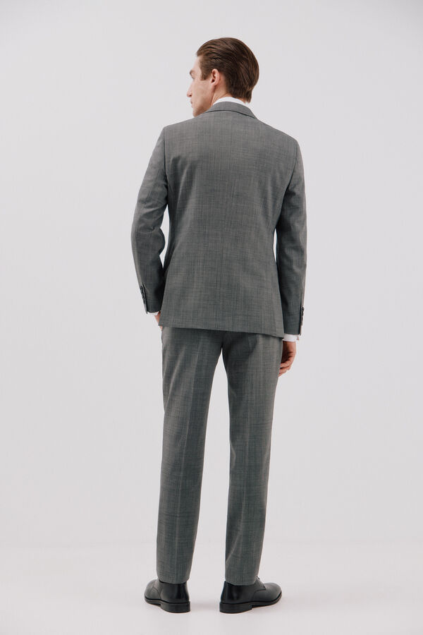 Cortefiel Blazer cinzento slim fit Cinzento
