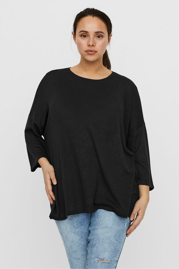 Vero Moda Curve Camiseta manga larga talla grande Gris oscuro