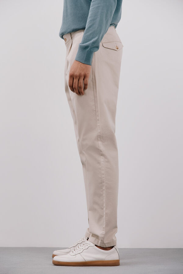 Cortefiel Cal&ccedil;as cal&ccedil;as chino afuniladas com pin&ccedil;as Tostado