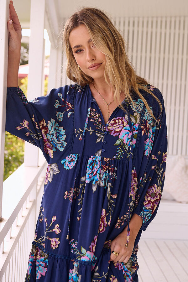 Jaase Vestido midi estampado Palace Azul