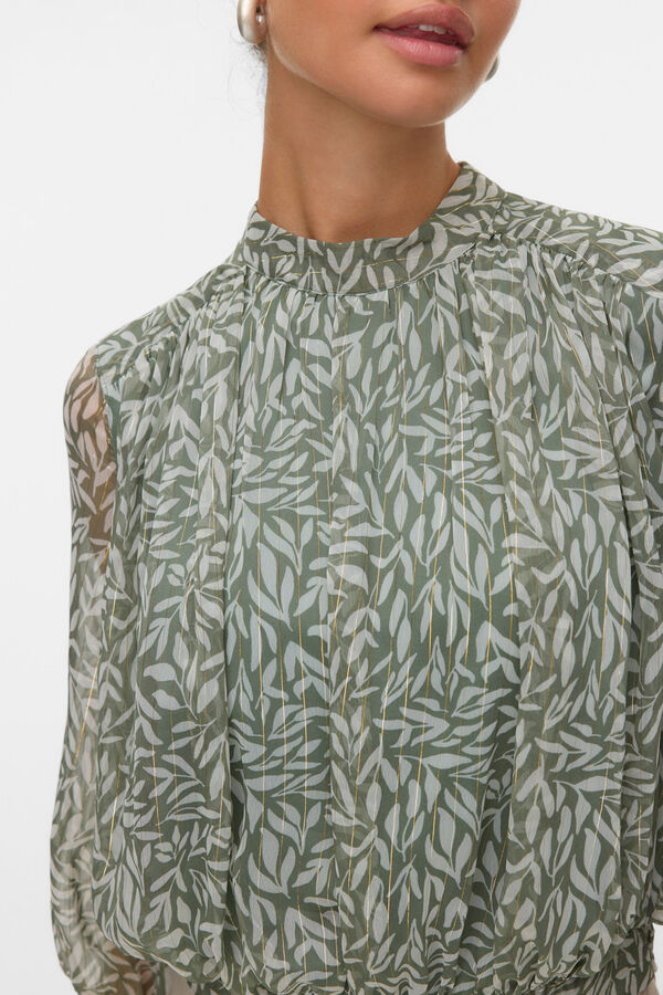 Vero Moda Top de chiffon de manga comprida  Verde