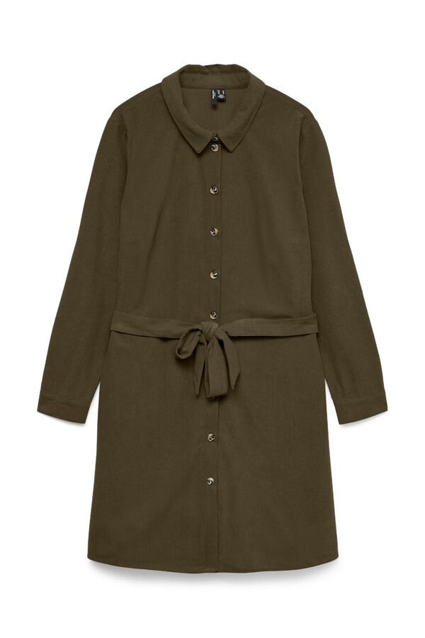 Vero Moda Curve Vestido curto de veludo cotel&ecirc; plus size Verde