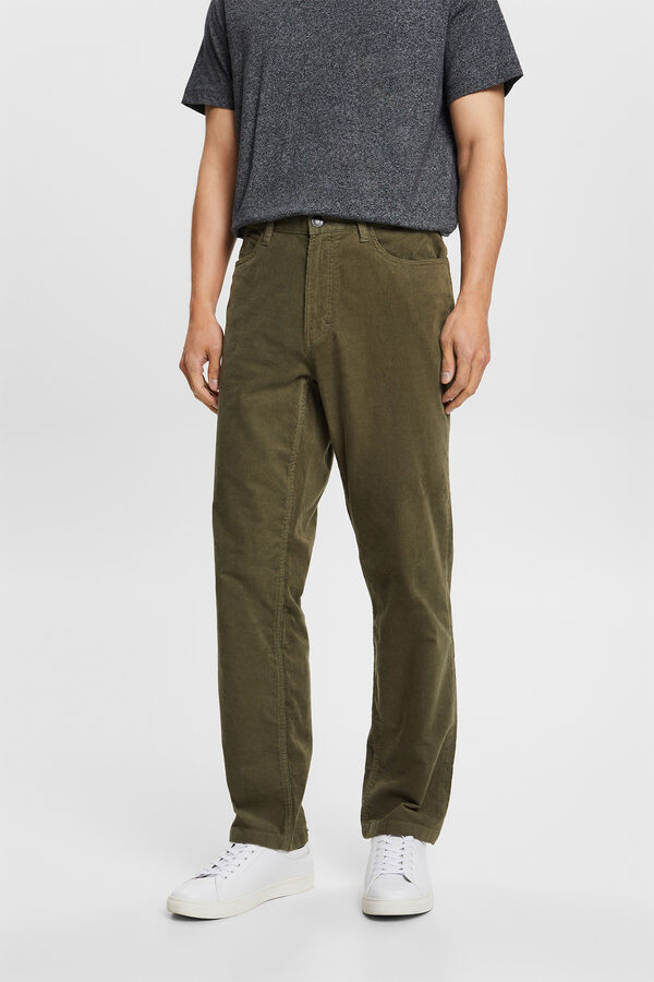 Esprit Calças básicas slim fit Verde
