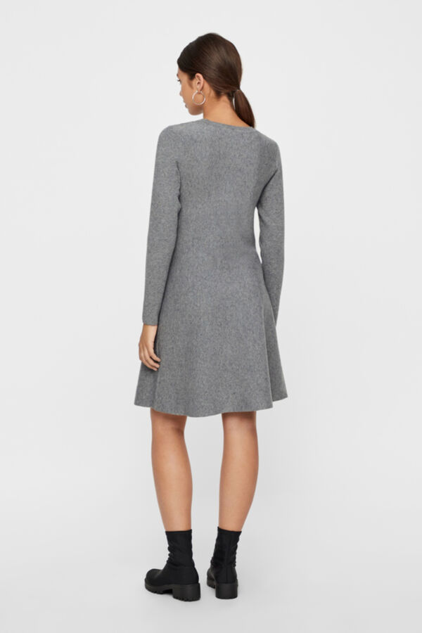 Vero Moda Vestido de punto cuello redondo Gris