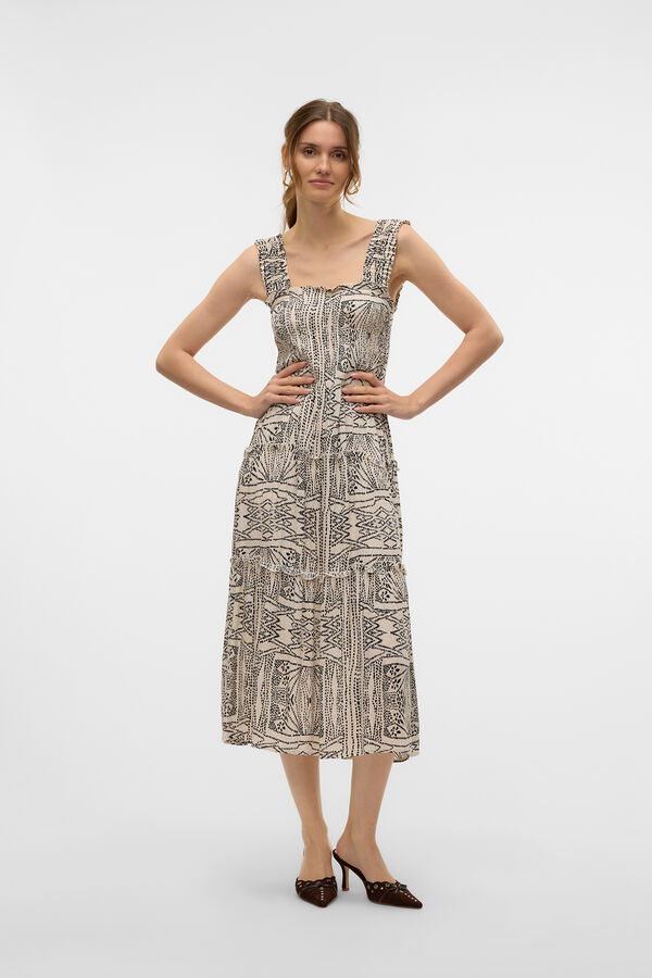 Vero Moda Vestido fresco elástico Cinzento