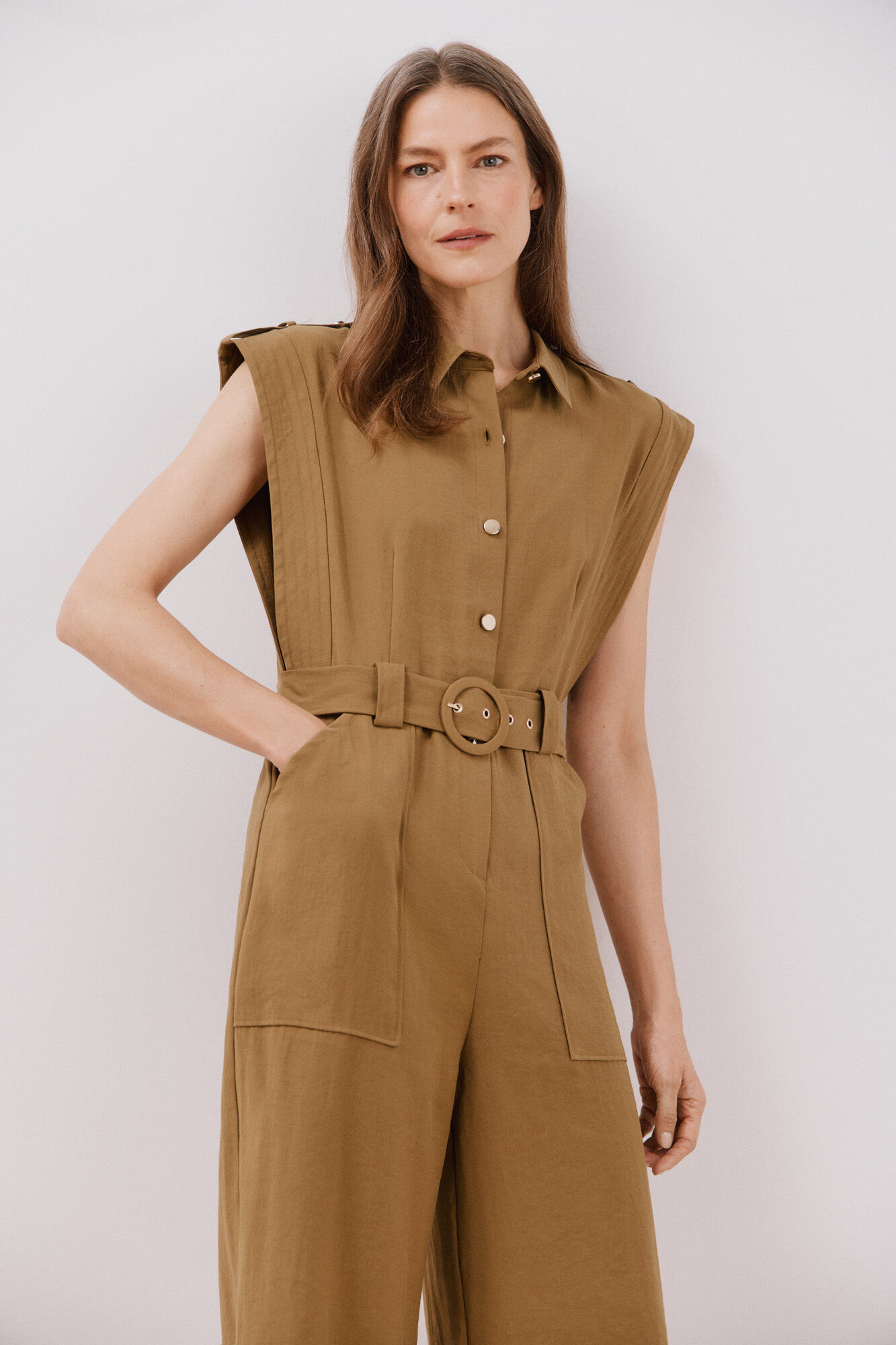 Cortefiel Mono con cintur&oacute;n al tono