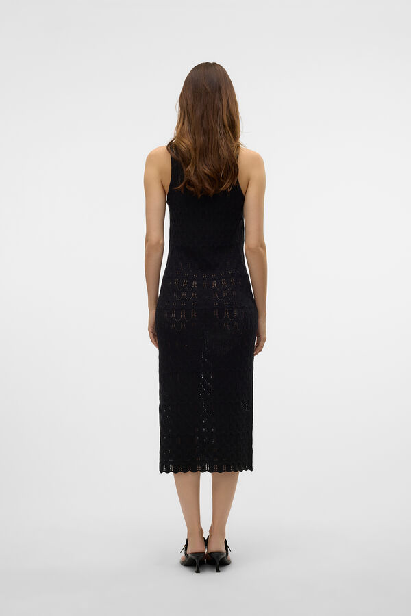 Vero Moda Vestido midi calado Negro