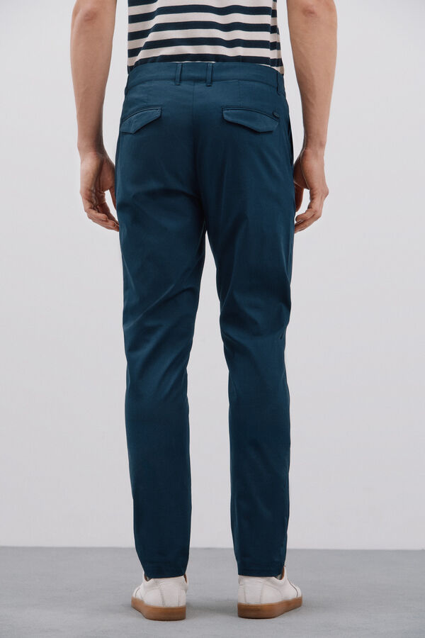 Cortefiel Pantal&oacute;n chino t&eacute;cnico Azul marino
