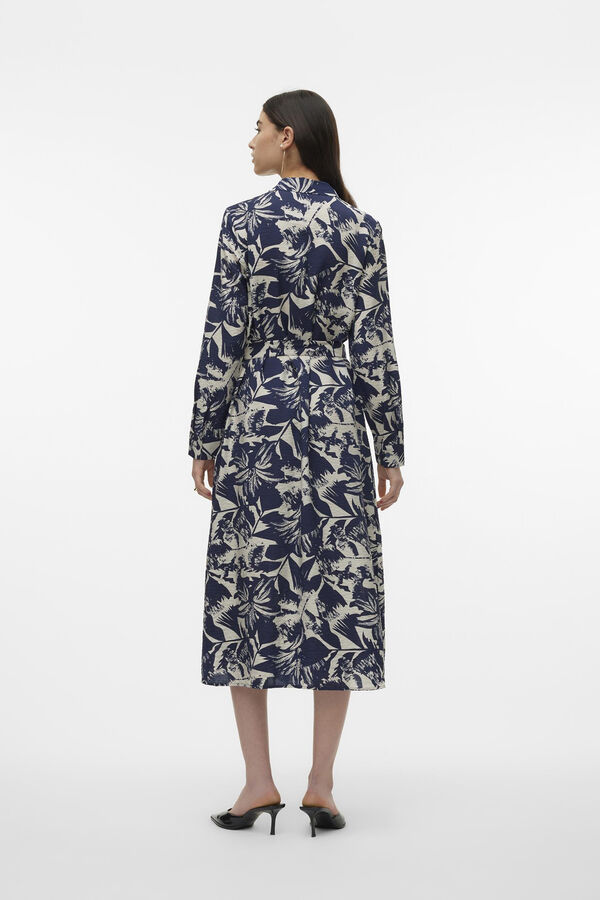 Vero Moda Vestido midi camiseiro Azul