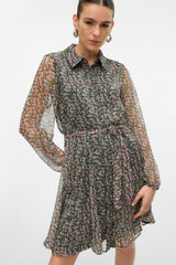 Vero Moda Vestido corto tejido vaporoso Negro