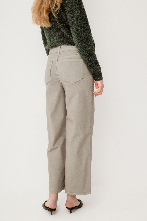 Vila Pantal&oacute;n vaquero ancho 7/8 Gris